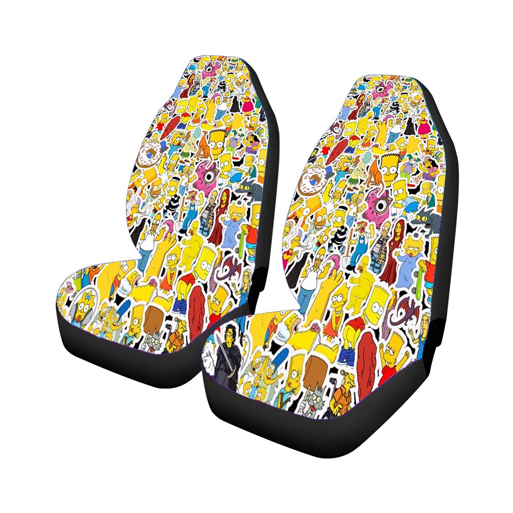 More The Simpsons Bart Sticker Collage Car Seat Covers