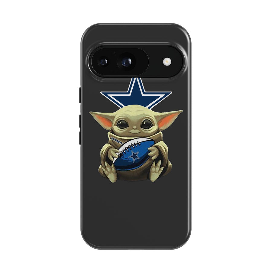 Baby Yoda Hug Dallas Cowboys Mandalorian Google Pixel 9 | 10 Pro Case