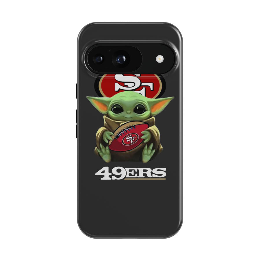 Baby Yoda Hug San Francisco 49Ers Mandalorian Google Pixel 9 | 10 Pro Case