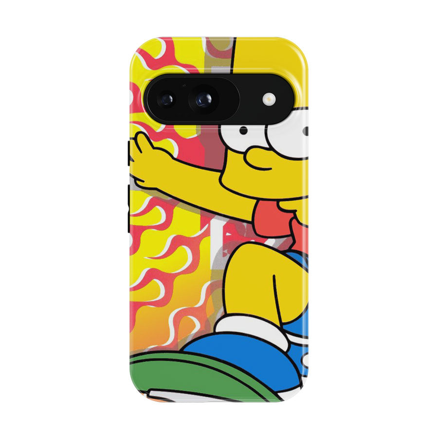 Bart Simpson Flame Skater Google Pixel 9 | 10 Pro Case