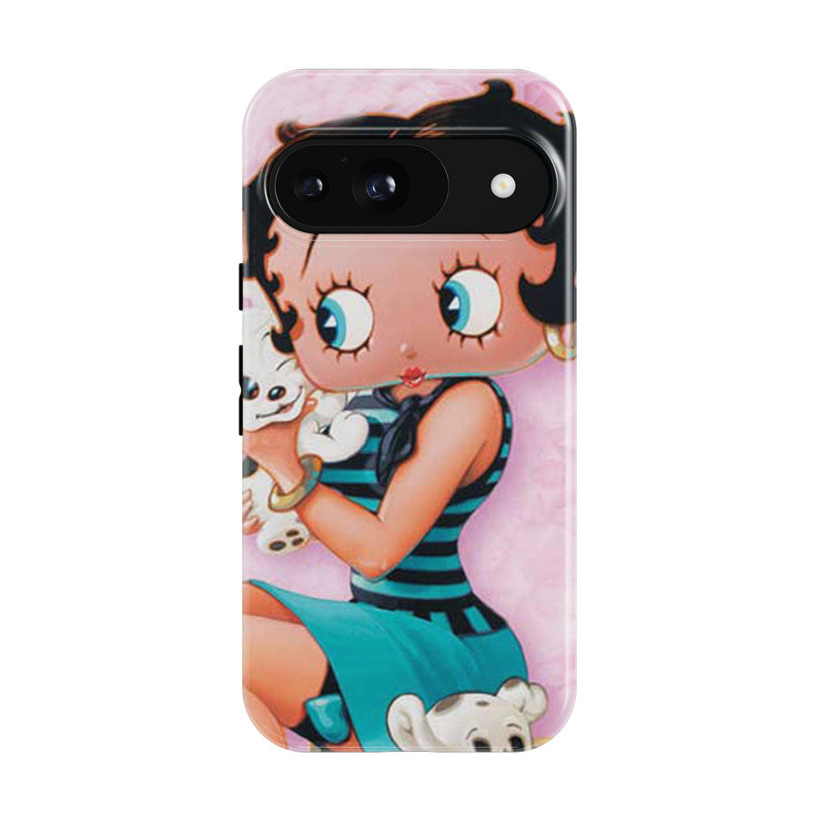 Betty Boop Holding Puppy Google Pixel 9 | 10 Pro Case