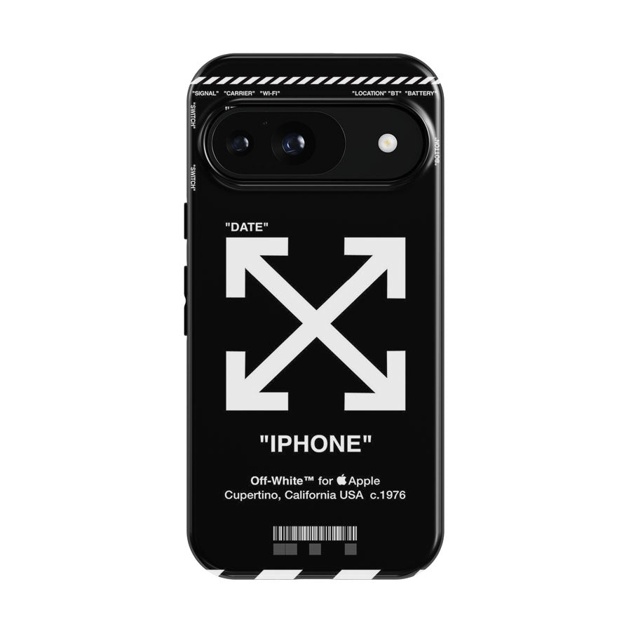 Black Off White Virgil Abloh Arrow Google Pixel 9 | 10 Pro Case