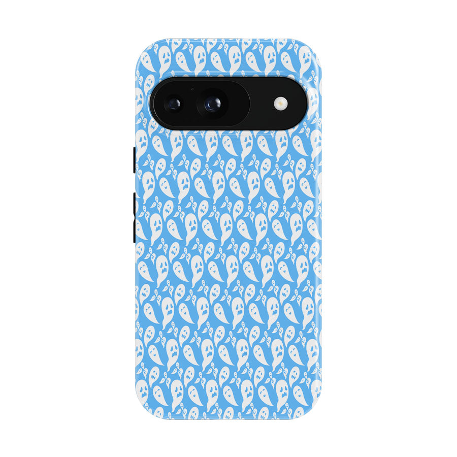 Blue Ghosts Pattern Halloween Google Pixel 9 | 10 Pro Case