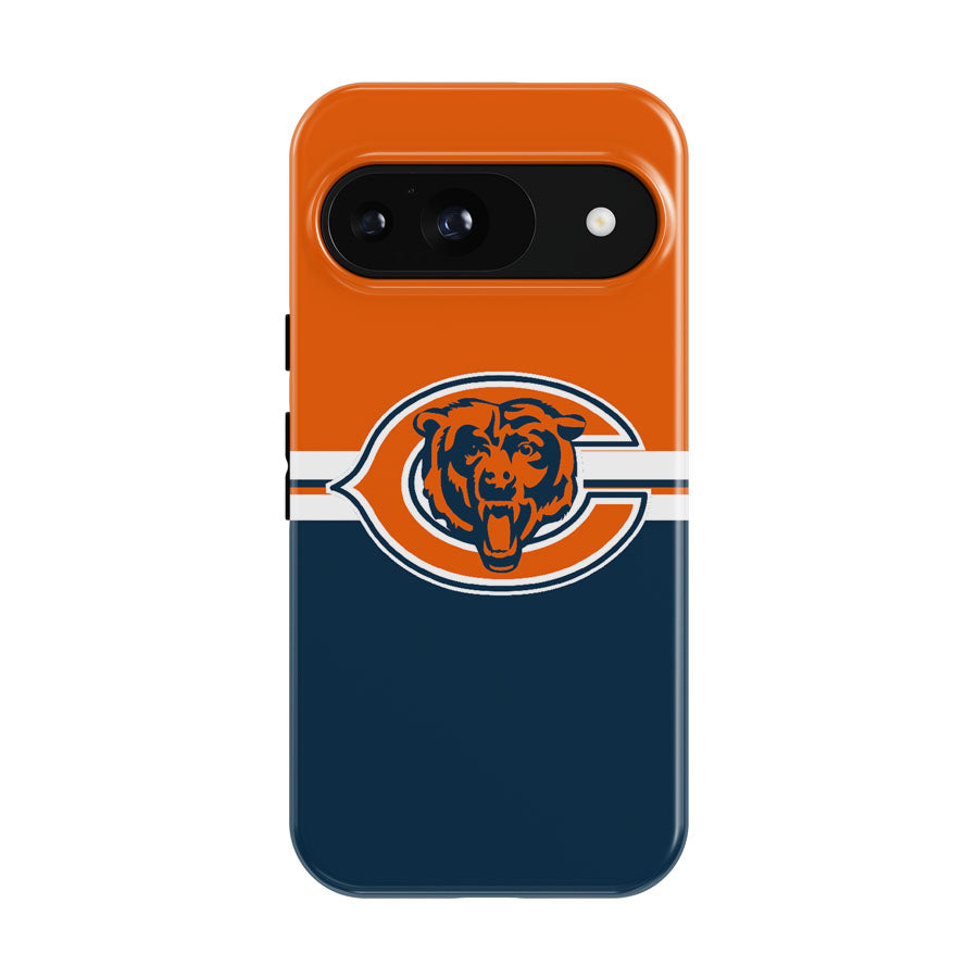 Blue Orange Chicago Bears Wallpaper Google Pixel 9 | 10 Pro Case