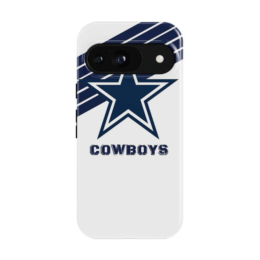 Blue White Cowboys Dallas Wallpaper Google Pixel 9 | 10 Pro Case