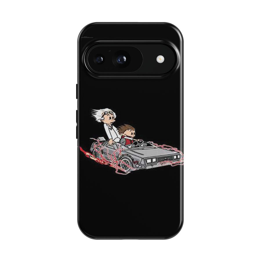 Calvin And Hobbes Back To The Future Google Pixel 9 | 10 Pro Case