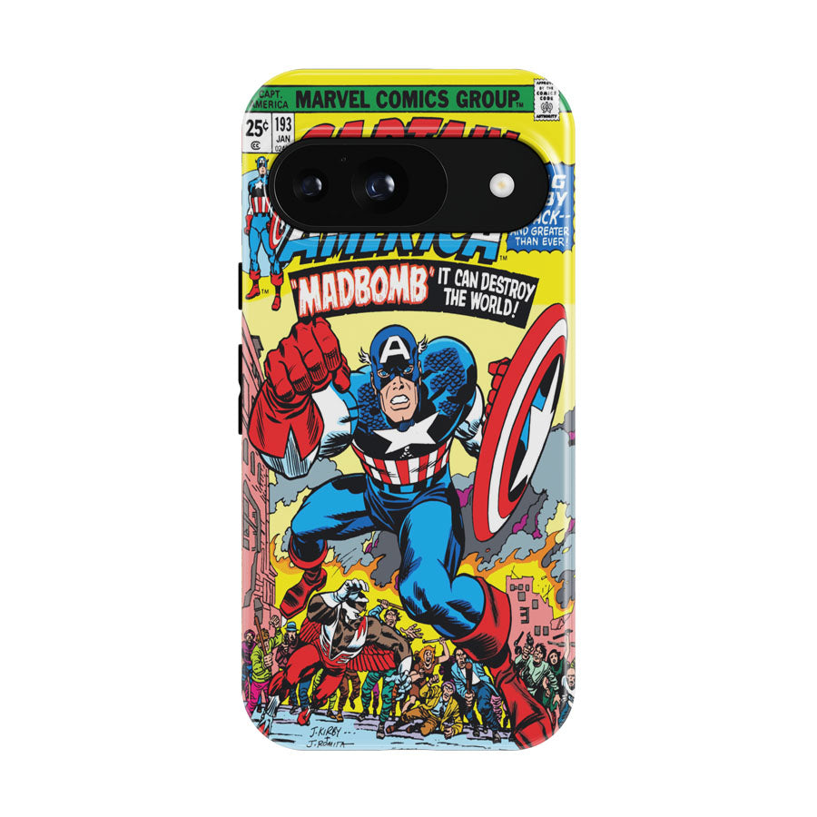 Captain America Madbomb Book Cover Google Pixel 9 | 10 Pro Case