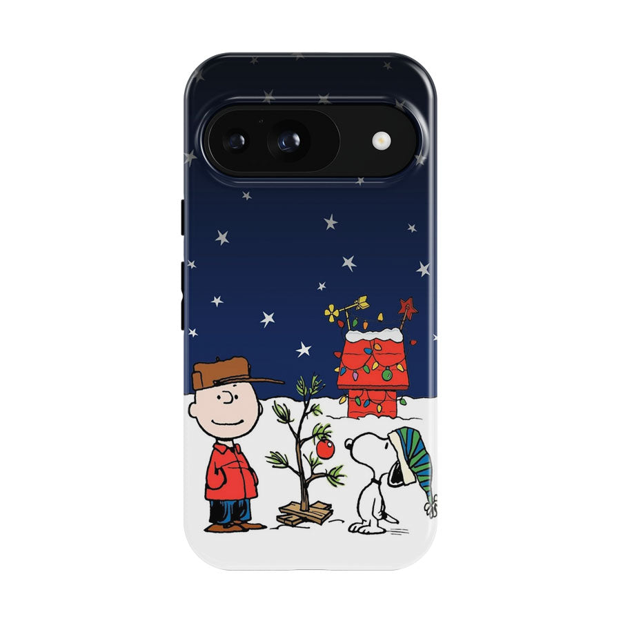Charlie Brown And Snoopy Playing Snow Google Pixel 9 | 10 Pro Case