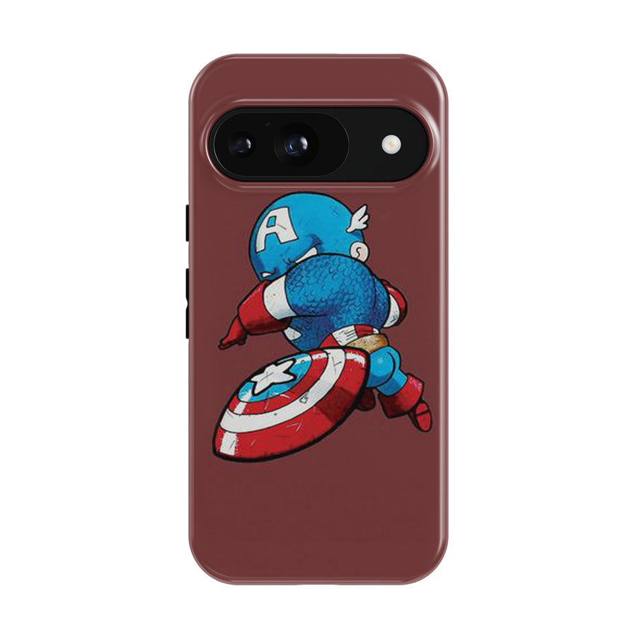 Chibi Kawaii Captain America Google Pixel 9 | 10 Pro Case