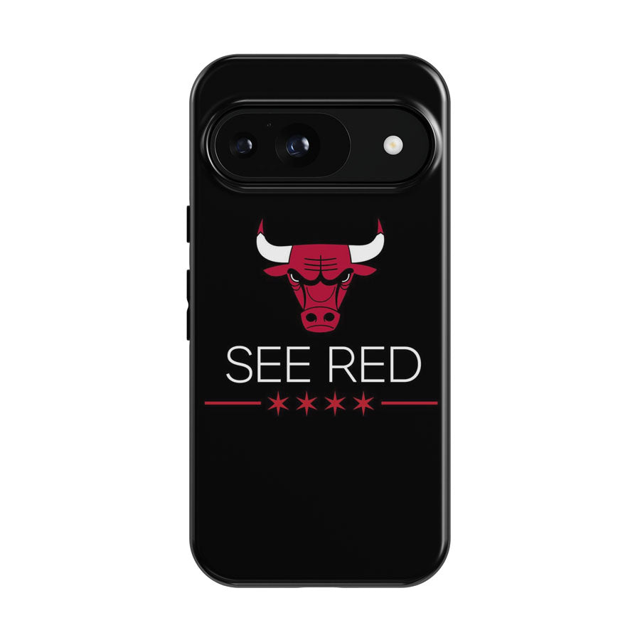 Chicago Bulls Logo See Red Google Pixel 9 | 10 Pro Case