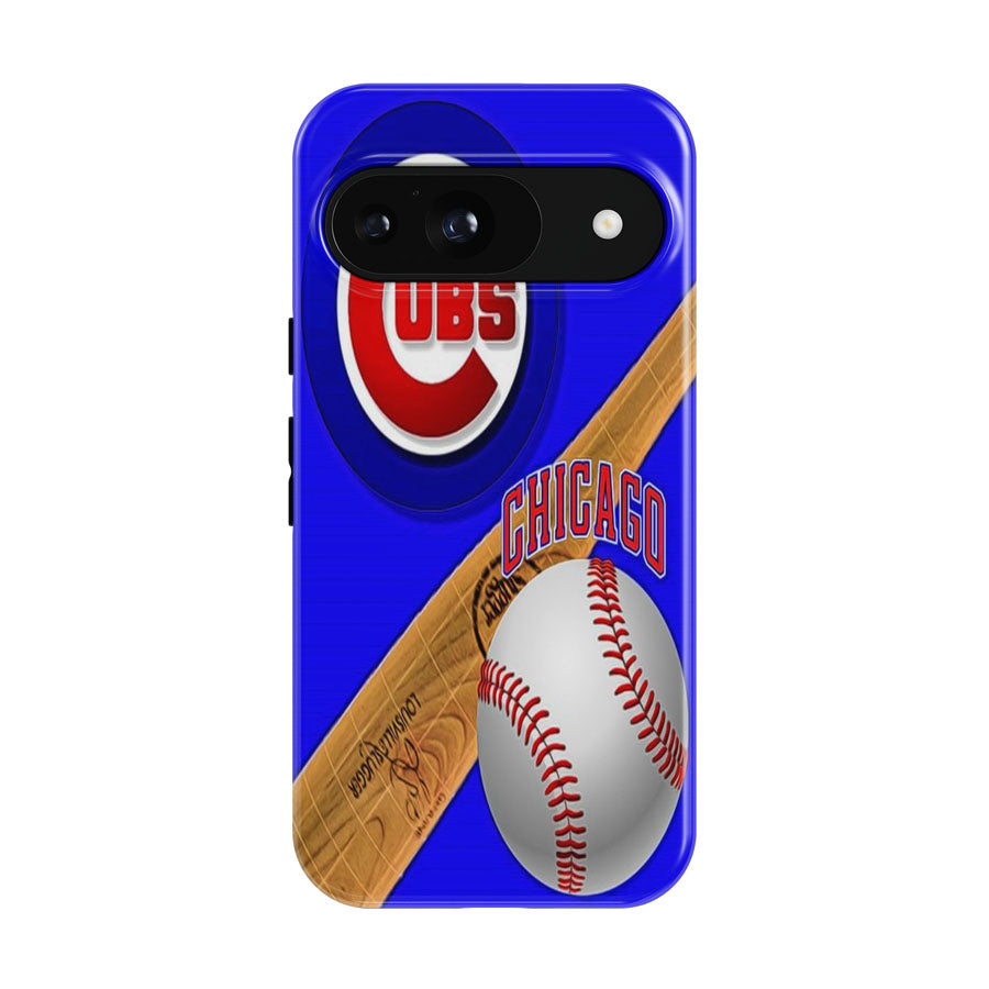 Chicago Cubs Baseball Logo Stick Google Pixel 9 | 10 Pro Case