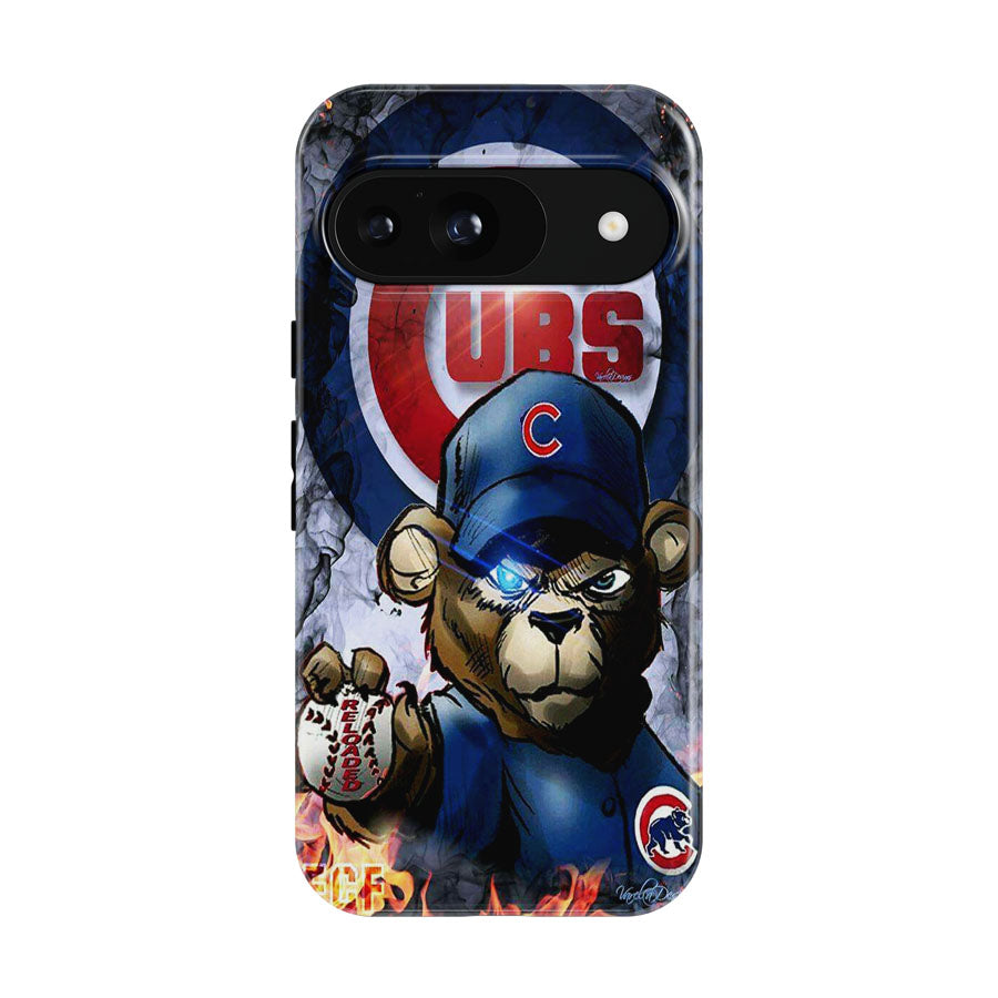 Chicago Cubs Bear Fire Google Pixel 9 | 10 Pro Case