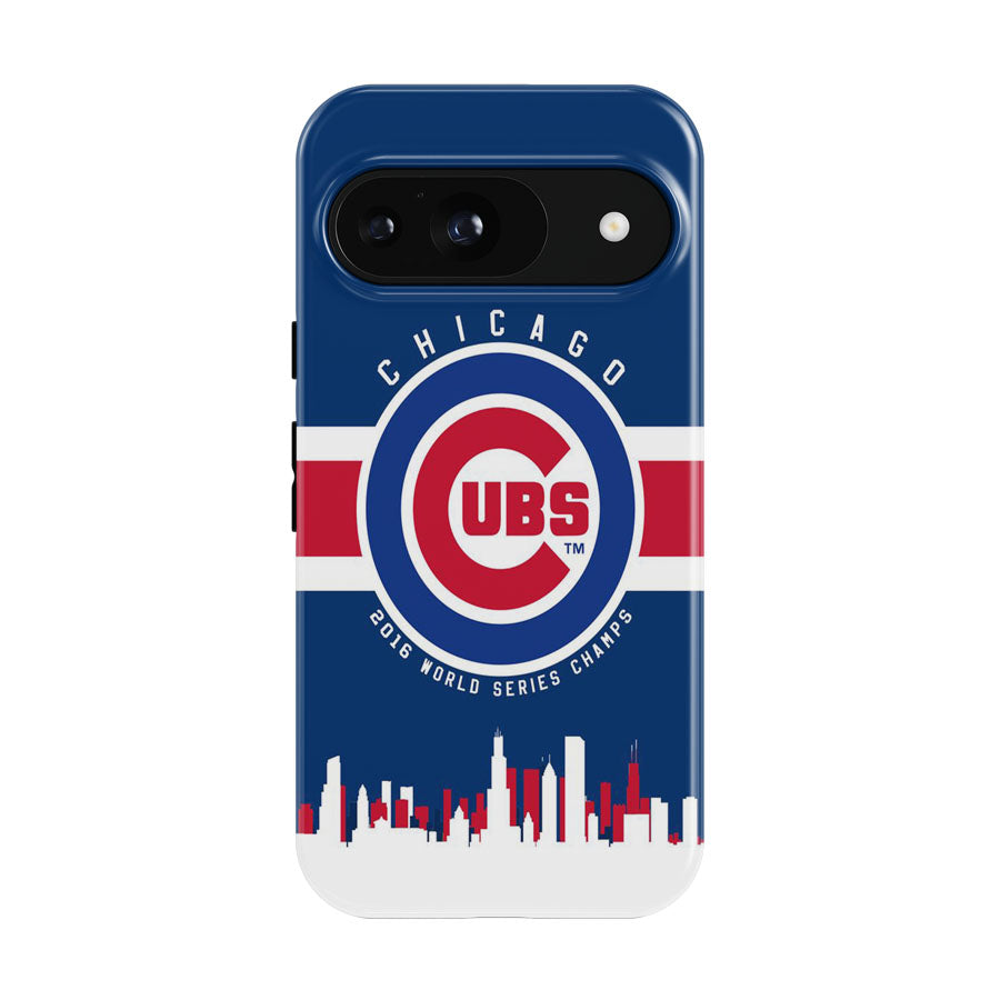Chicago Cubs City Pattern Google Pixel 9 | 10 Pro Case
