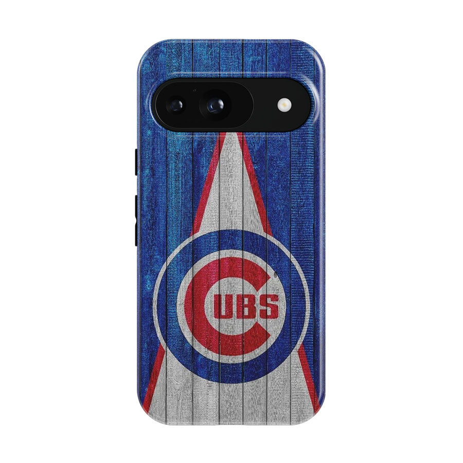 Chicago Cubs In Wood Background Google Pixel 9 | 10 Pro Case