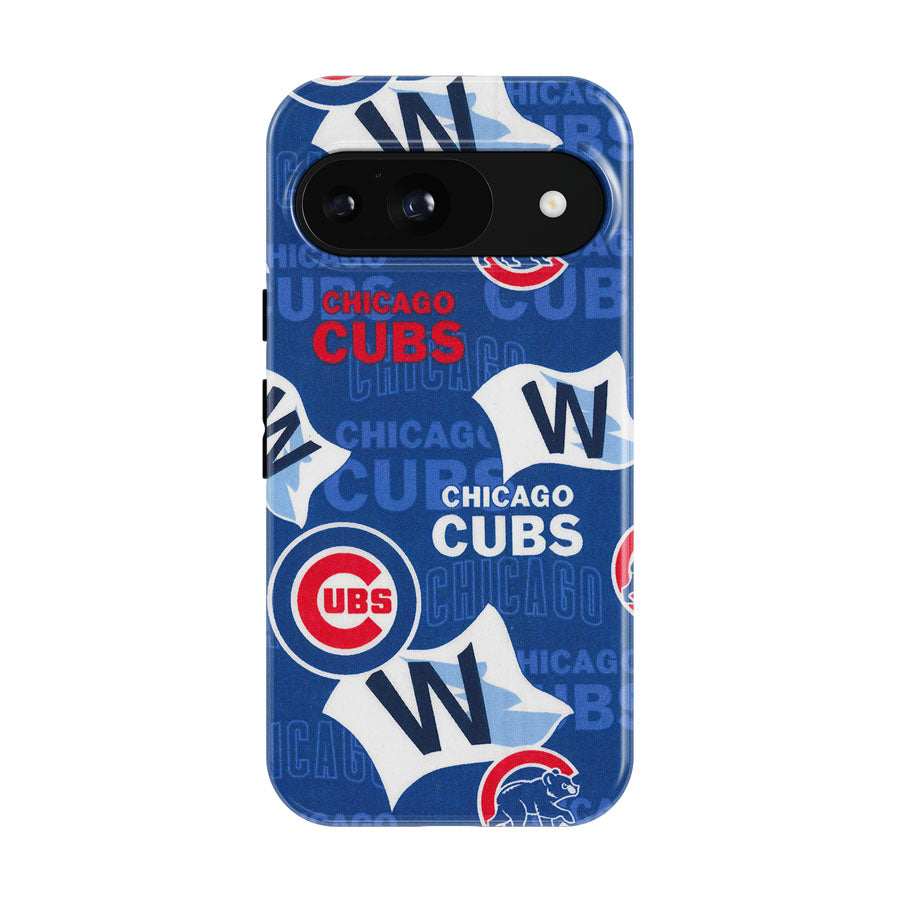 Chicago Cubs Mlb Pattern Fabric Google Pixel 9 | 10 Pro Case