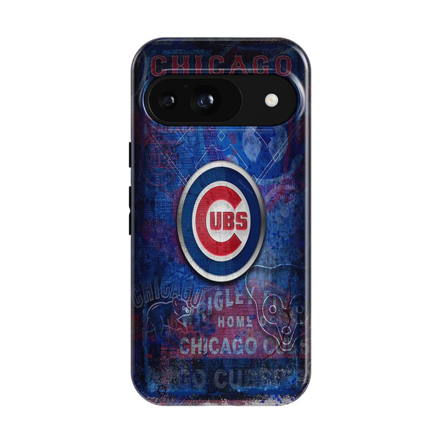 Chicago Cubs Texture Wall Google Pixel 9 | 10 Pro Case