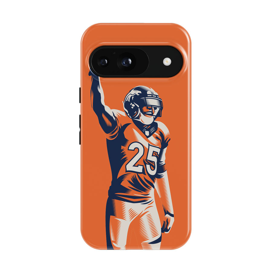 Chris Harris Jr Denver Broncos Nfl Illustration Google Pixel 9 | 10 Pro Case