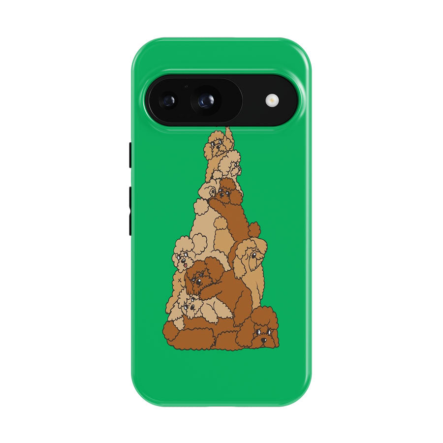 Christmas Tree Poodle Dog Green Google Pixel 9 | 10 Pro Case