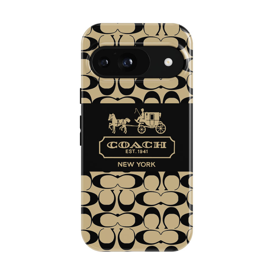 Coach Logo Wallpaper Google Pixel 9 | 10 Pro Case