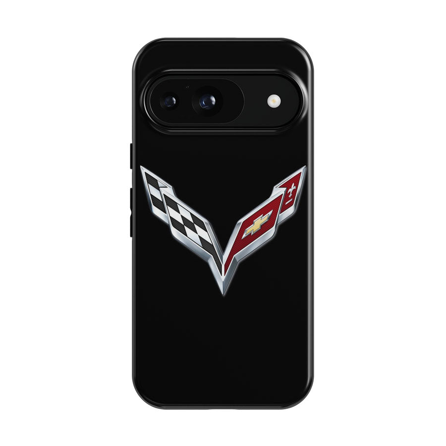 Corvette Emblem Black Logo Google Pixel 9 | 10 Pro Case