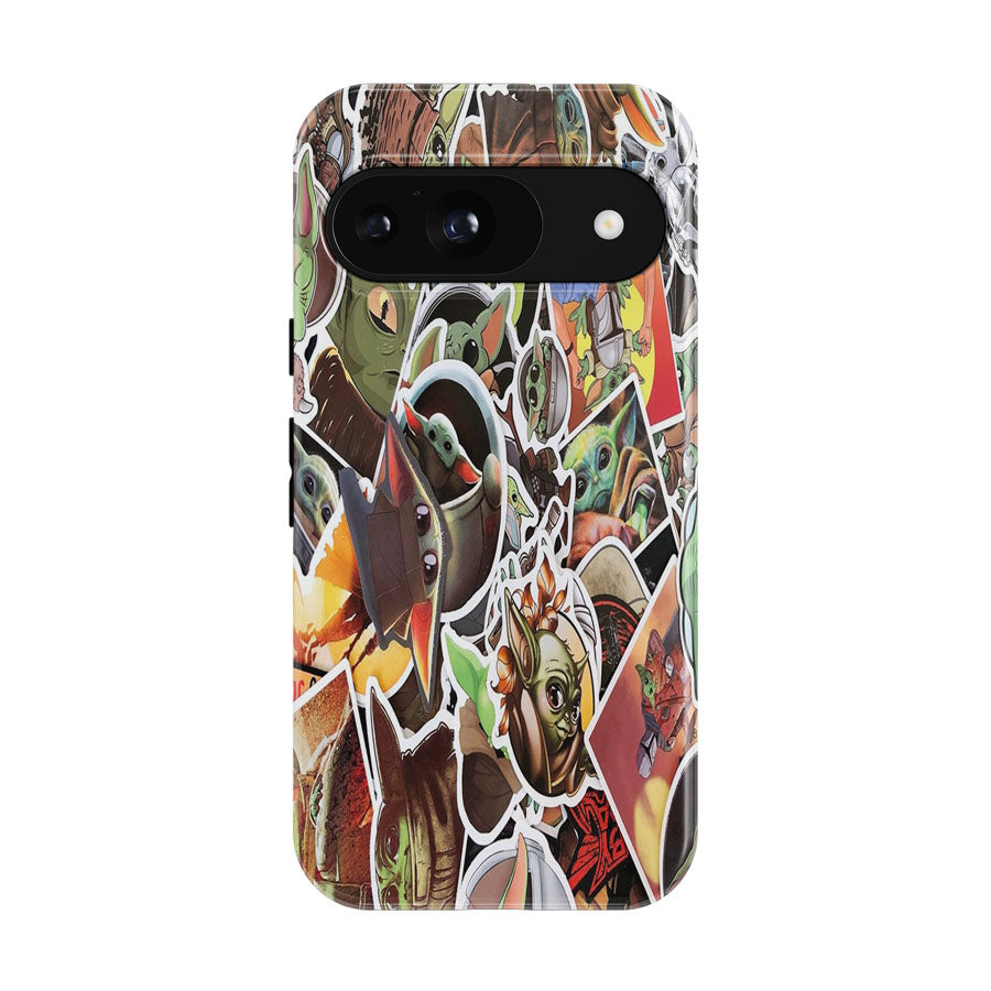Cute Baby Yoda Star Wars The Mandalorian Stickers Google Pixel 9 | 10 Pro Case