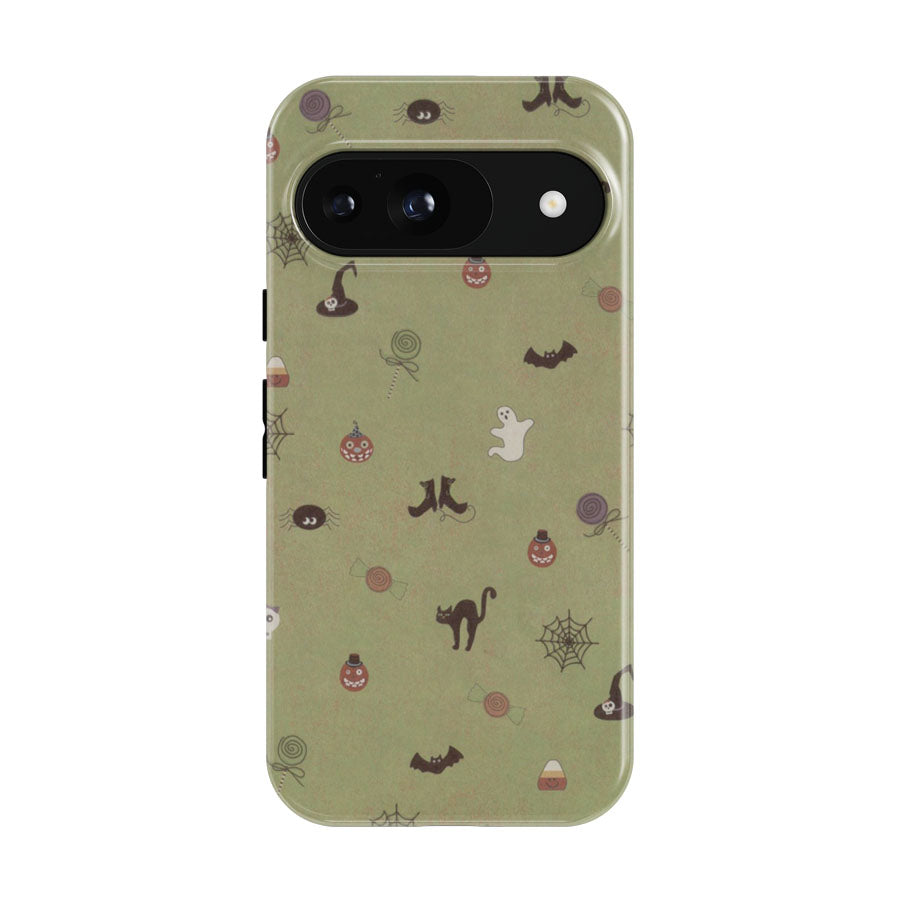 Cute Halloween Pattern Wallpaper Google Pixel 9 | 10 Pro Case