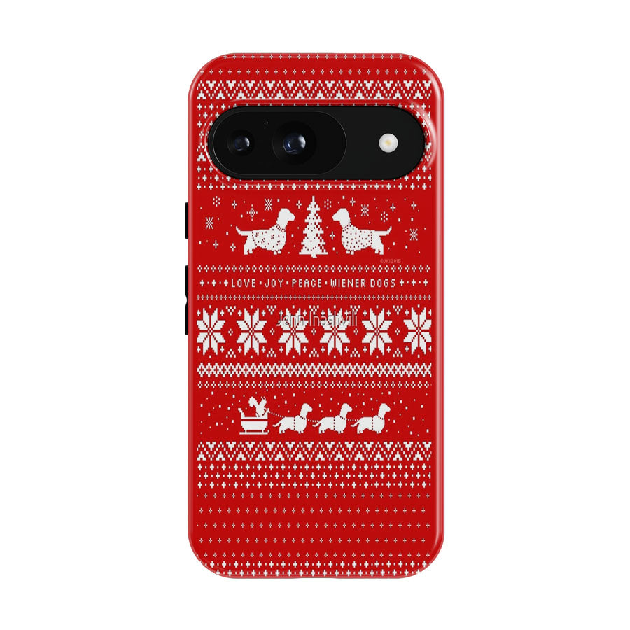Dachshunds Christmas Sweater Pattern Google Pixel 9 | 10 Pro Case