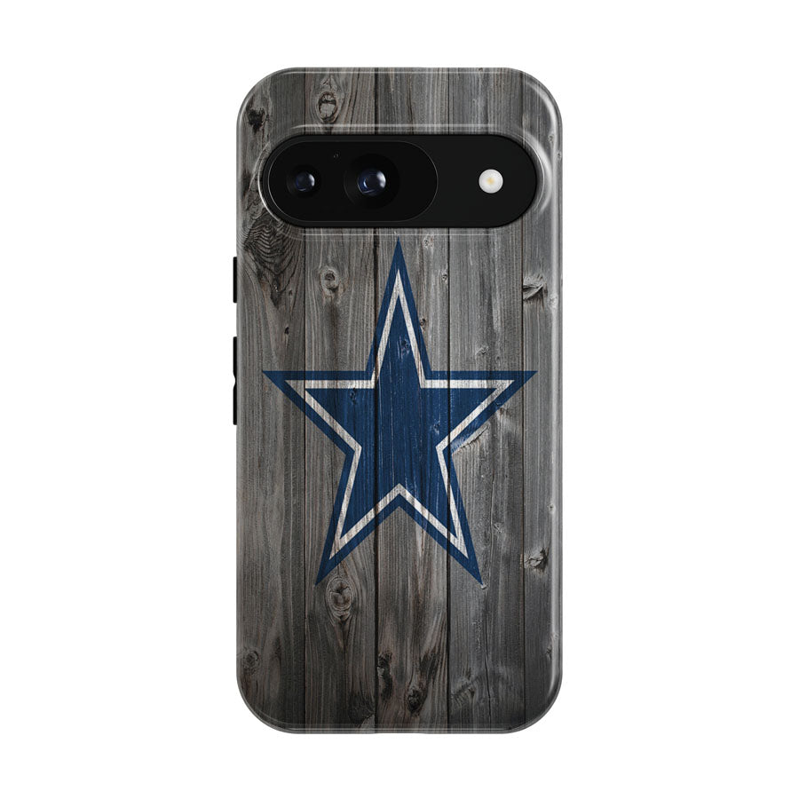 Dallas Cowboys Star Nfl Logo Dark Wood Wallpaper Google Pixel 9 | 10 Pro Case