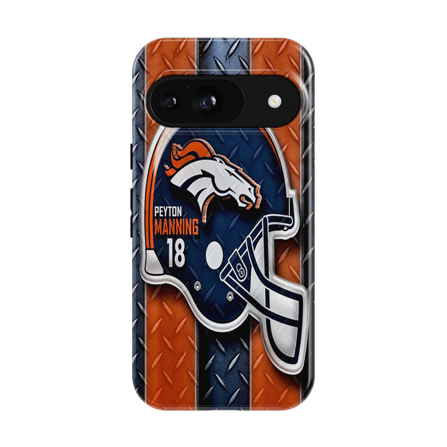 Denver Broncos Football Team Peyton Manning 18 Google Pixel 9 | 10 Pro Case