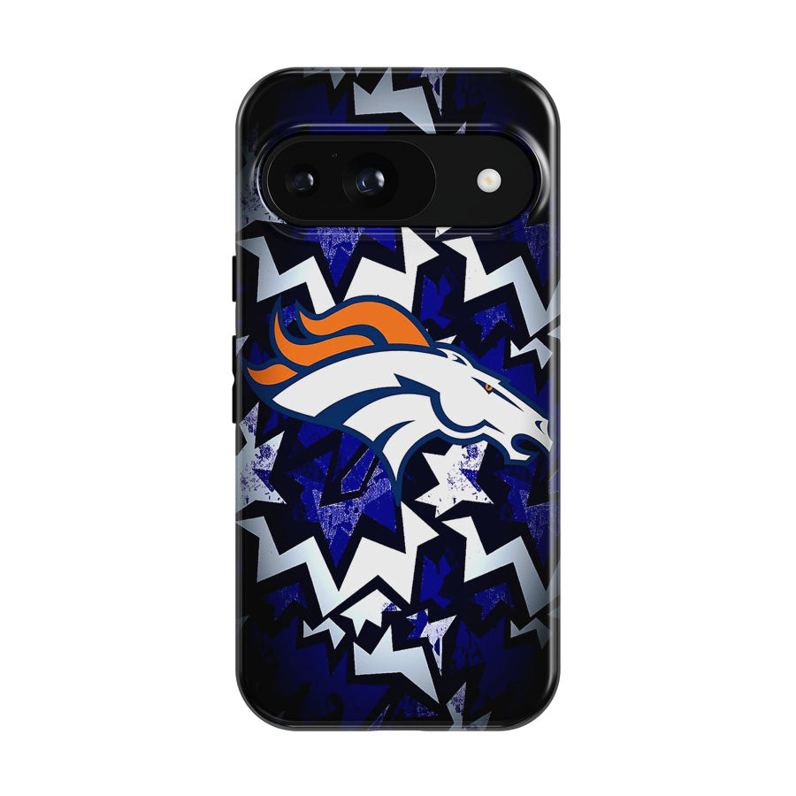 Denver Broncos Football Team Zigzag Art Google Pixel 9 | 10 Pro Case