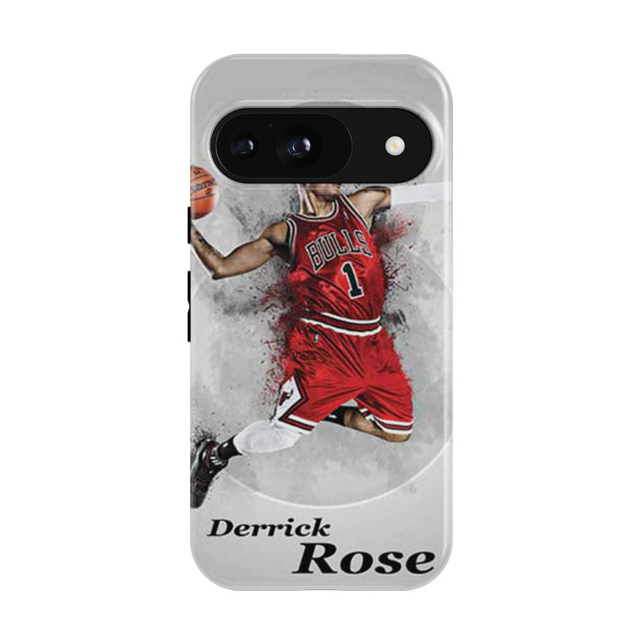 Derrick Rose Grey Circles Google Pixel 9 | 10 Pro Case