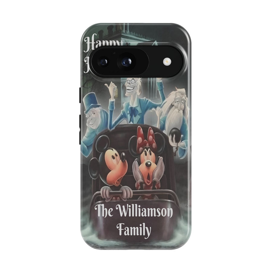 Disney Haunted Mansion Doombuggy With Mickey Mouse And Minnie Mouse Google Pixel 9 | 10 Pro Case
