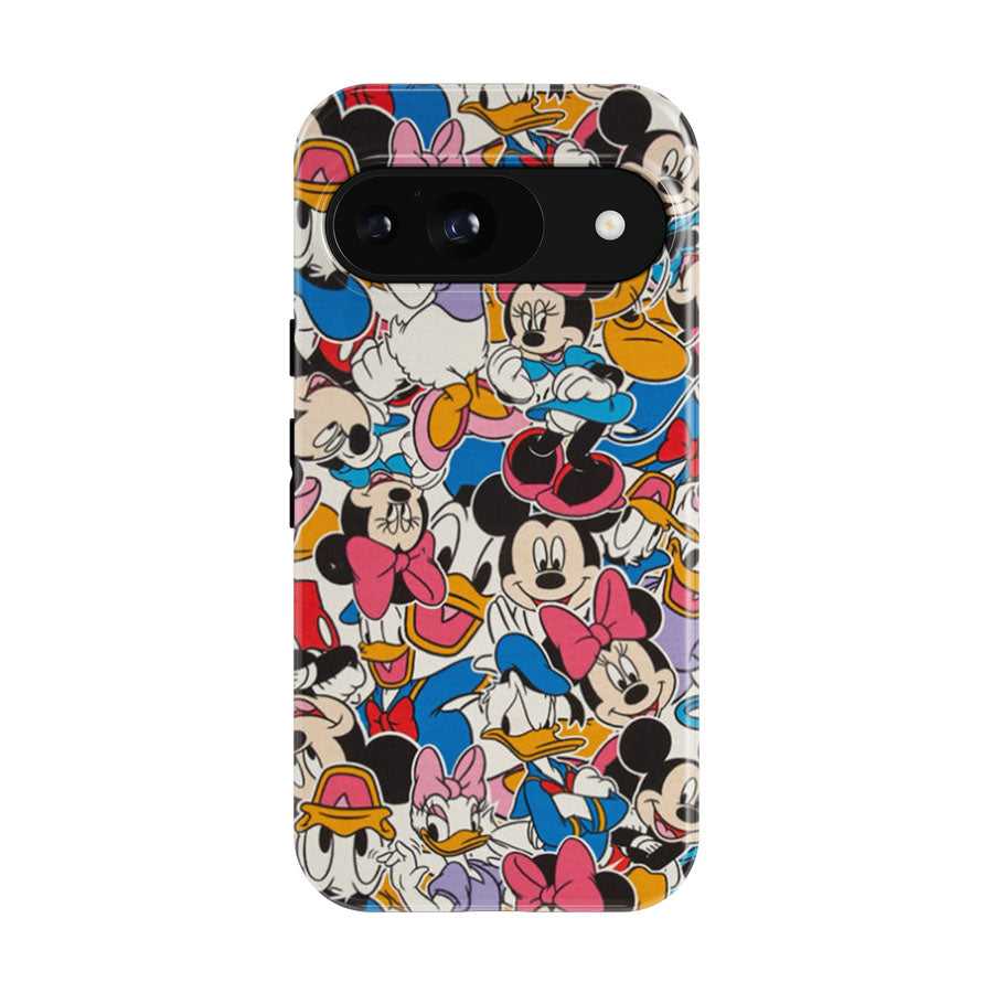 Disney Mickey Mouse Family Sticker Bomb Google Pixel 9 | 10 Pro Case