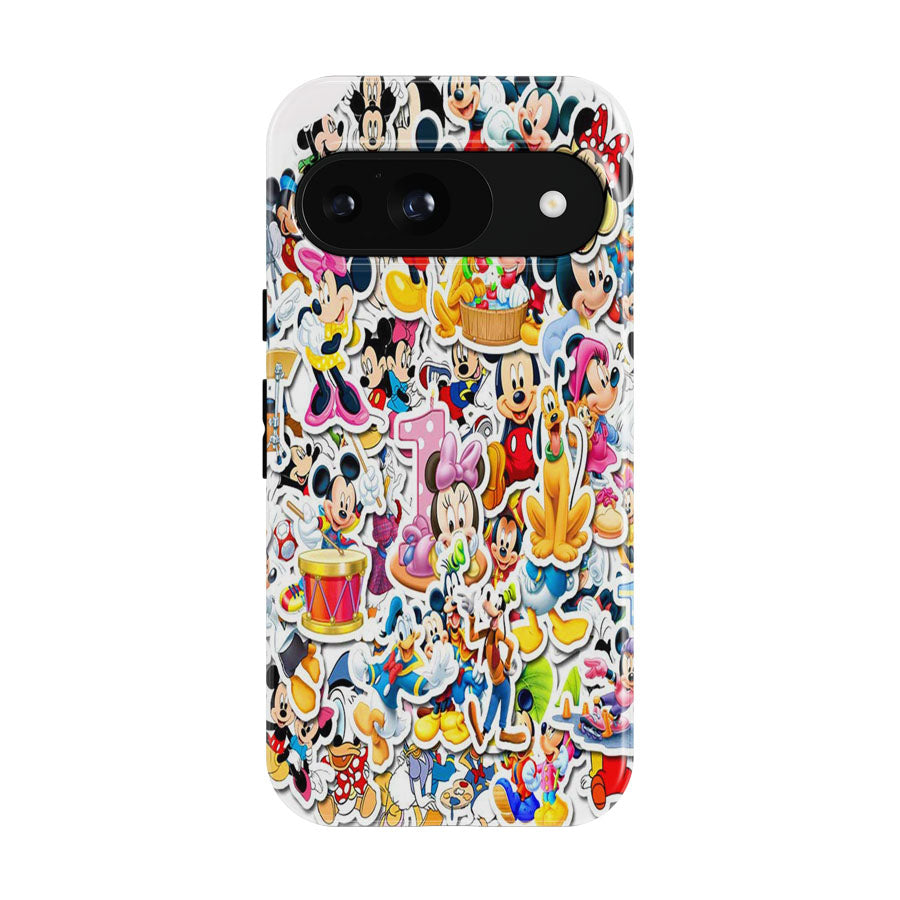 Disney Old Cartoon Mickey Minnie Mouse Donald Duck Pluto Goofy Google Pixel 9 | 10 Pro Case