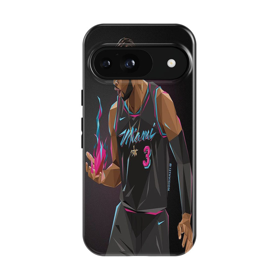 Dwyane Wade Miami Heat Art Google Pixel 9 | 10 Pro Case