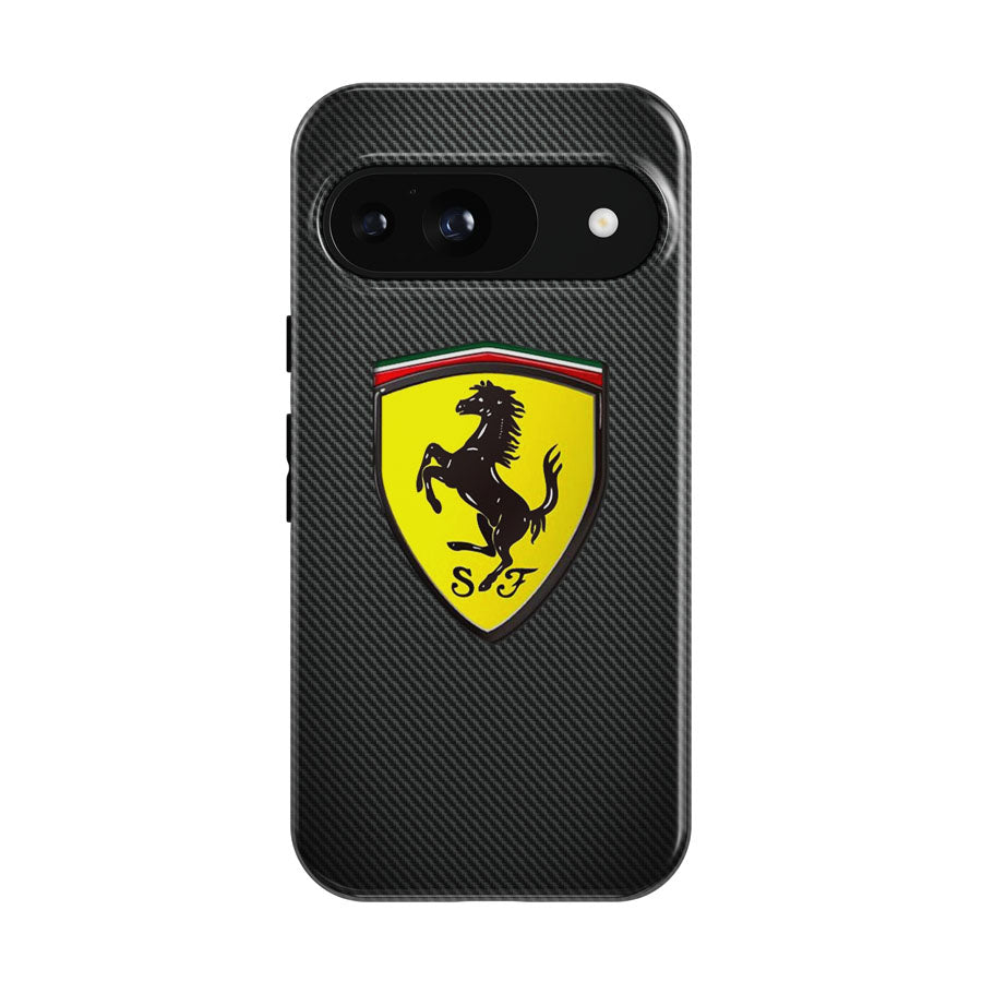 Ferrari Logo Carbon Fiber Google Pixel 9 | 10 Pro Case