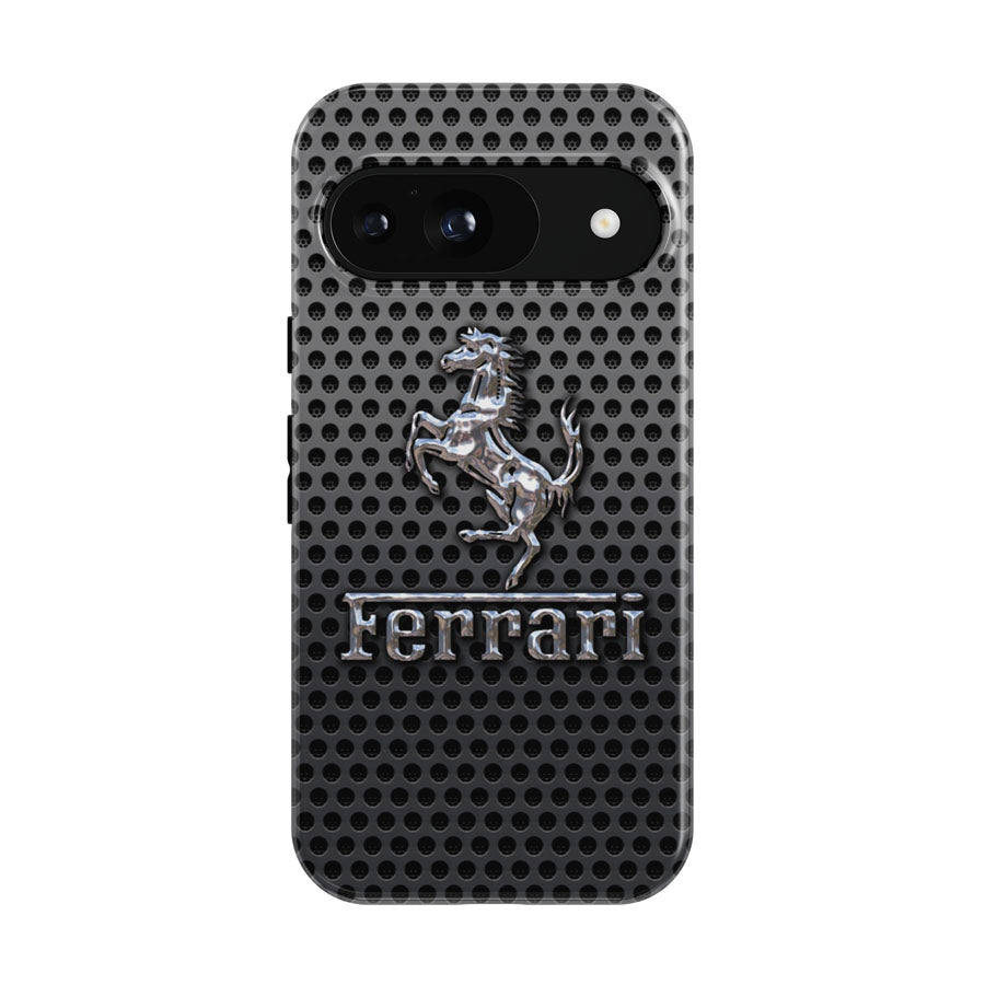 Ferrari Prancing Horse Of Maranello Dark Metal Mesh Google Pixel 9 | 10 Pro Case