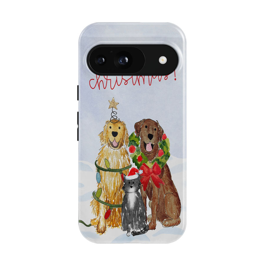 Festive Christmas Mix And Match Pet Google Pixel 9 | 10 Pro Case
