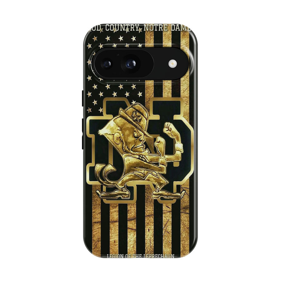 Fighting Irish Notre Dame Football Golden Flag Google Pixel 9 | 10 Pro Case