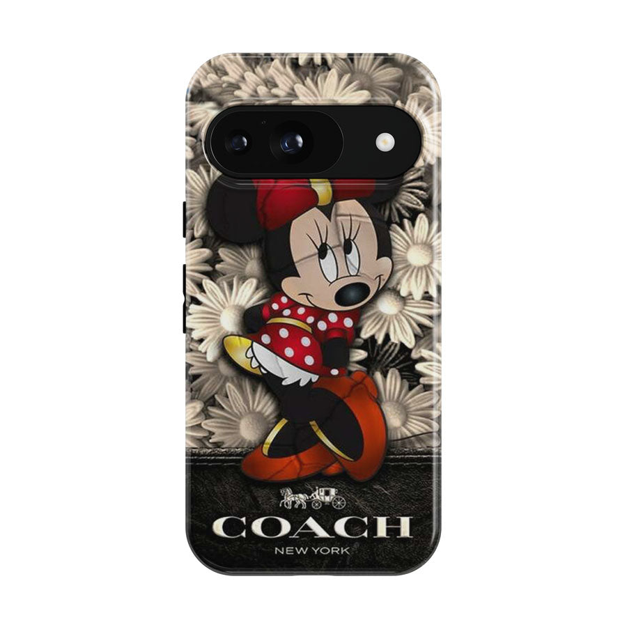 Flowers Coach Minnie Mouse New 43 Google Pixel 9 | 10 Pro Case