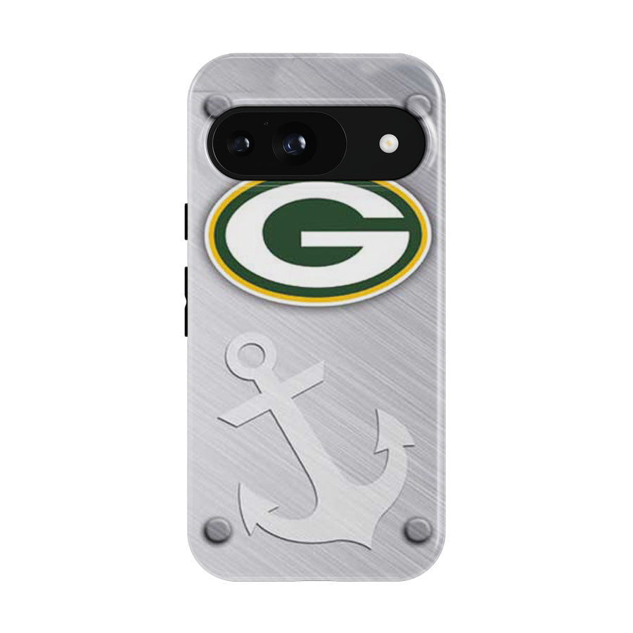 Green Bay Packers Brushed Chrome Google Pixel 9 | 10 Pro Case
