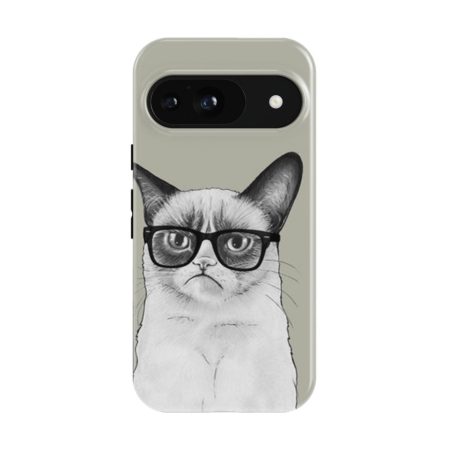 Grumpy Cat Glasses Google Pixel 9 | 10 Pro Case