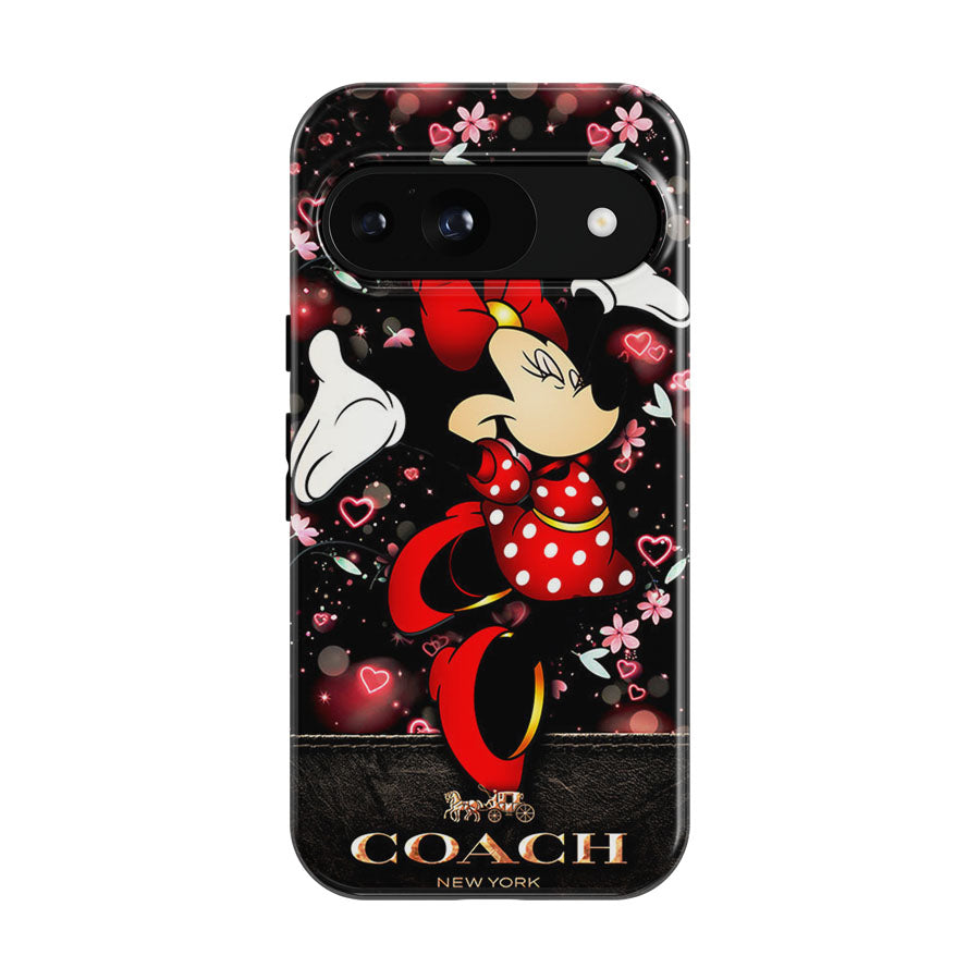 Happy Minni Mouse Coach Flowers Google Pixel 9 | 10 Pro Case