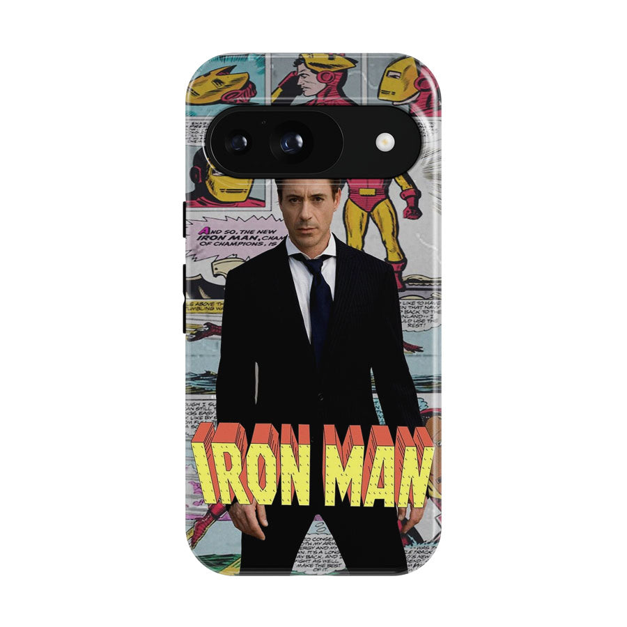 Iron Man X Robert Downey Jr Comic Canvas Google Pixel 9 | 10 Pro Case