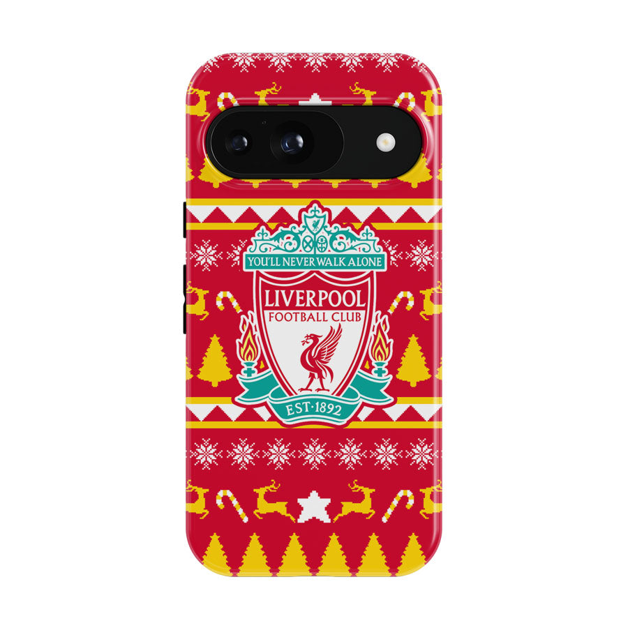 Liverpool Fc Christmas Sweater Google Pixel 9 | 10 Pro Case