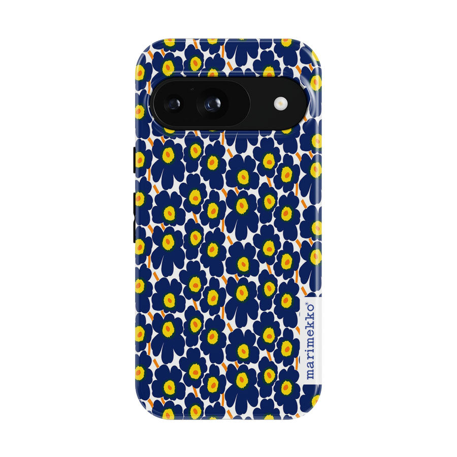 Marimekko Pieni Unikko Blue Flower Pattern Google Pixel 9 | 10 Pro Case