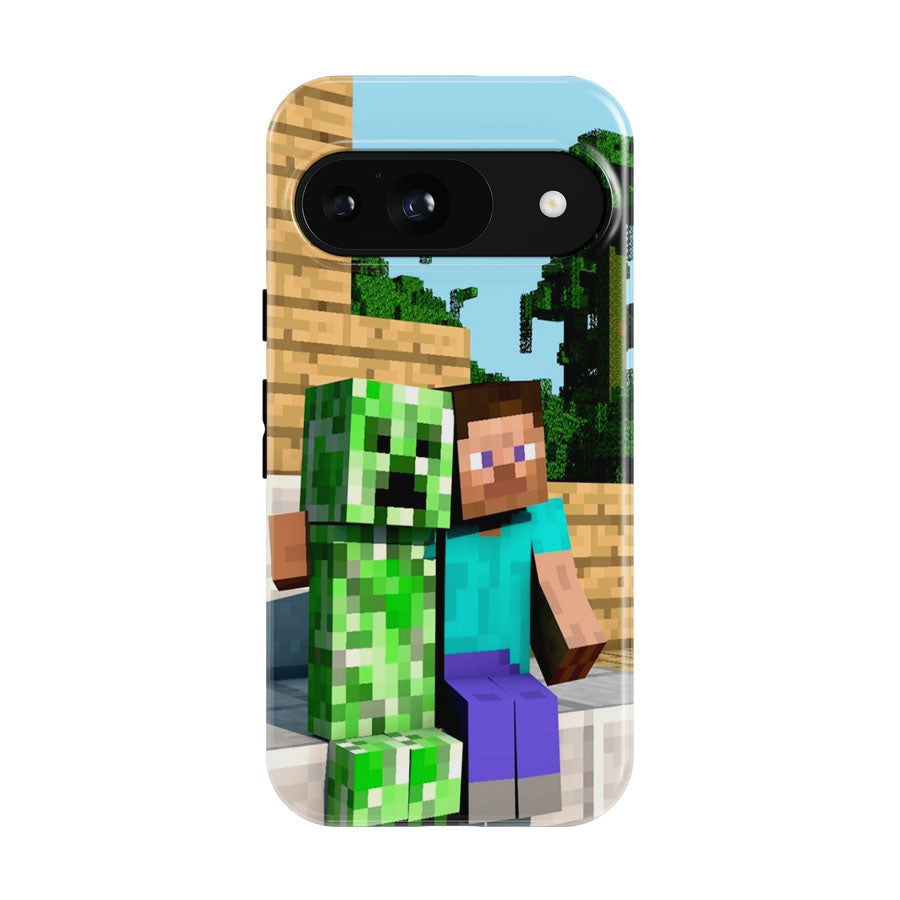 Minecraft Steve Creeper Google Pixel 9 | 10 Pro Case