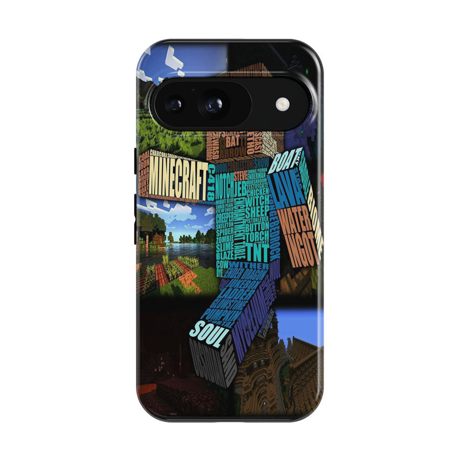 Minecraft Typography Google Pixel 9 | 10 Pro Case
