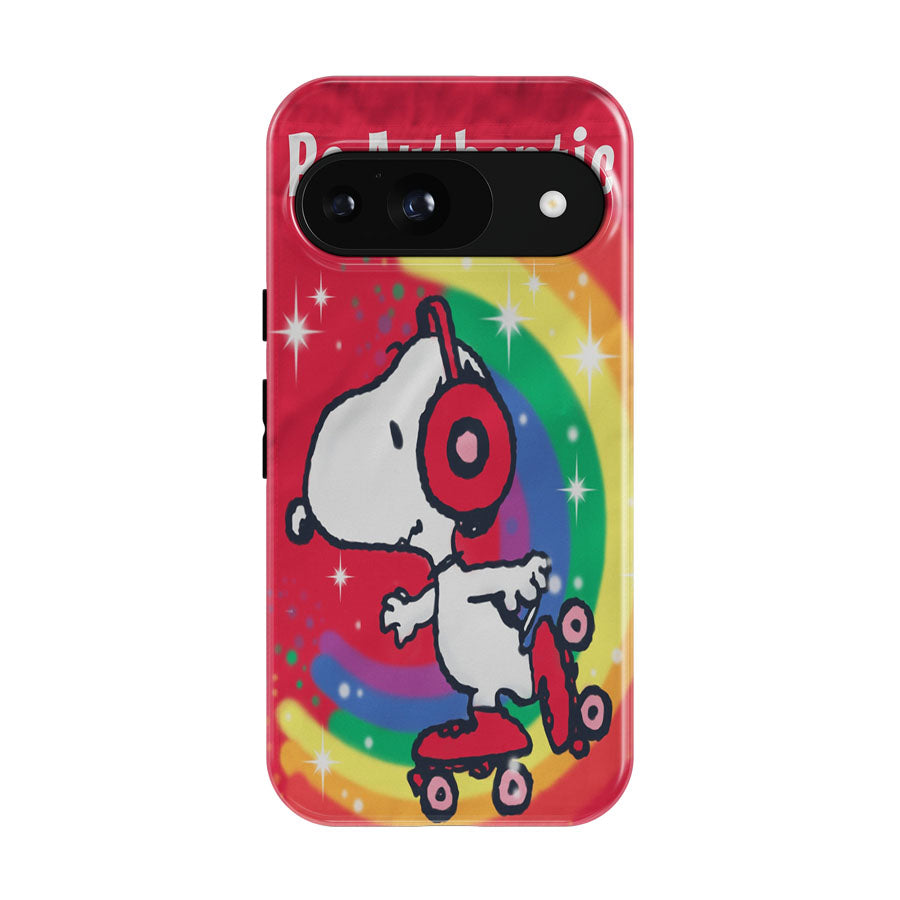 Peanuts Be Authentic Snoopy Roller-Skate Google Pixel 9 | 10 Pro Case