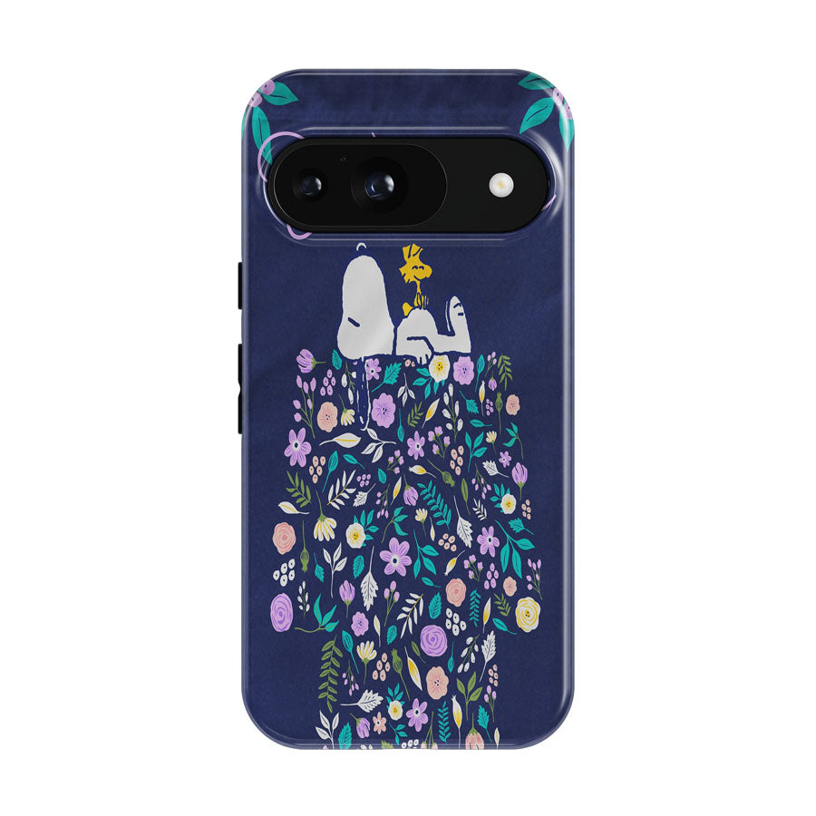 Peanuts Doghouse Of Flowers Snoopy & Woodstock Google Pixel 9 | 10 Pro Case